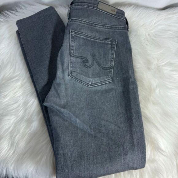 AG Adriano Goldschmied The Prima Blue-Grey Cigarette Leg Jeans Sz 26R - Picture 2 of 9